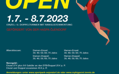 9. Öjendorf Open 2023 01. – 08.7.2023
